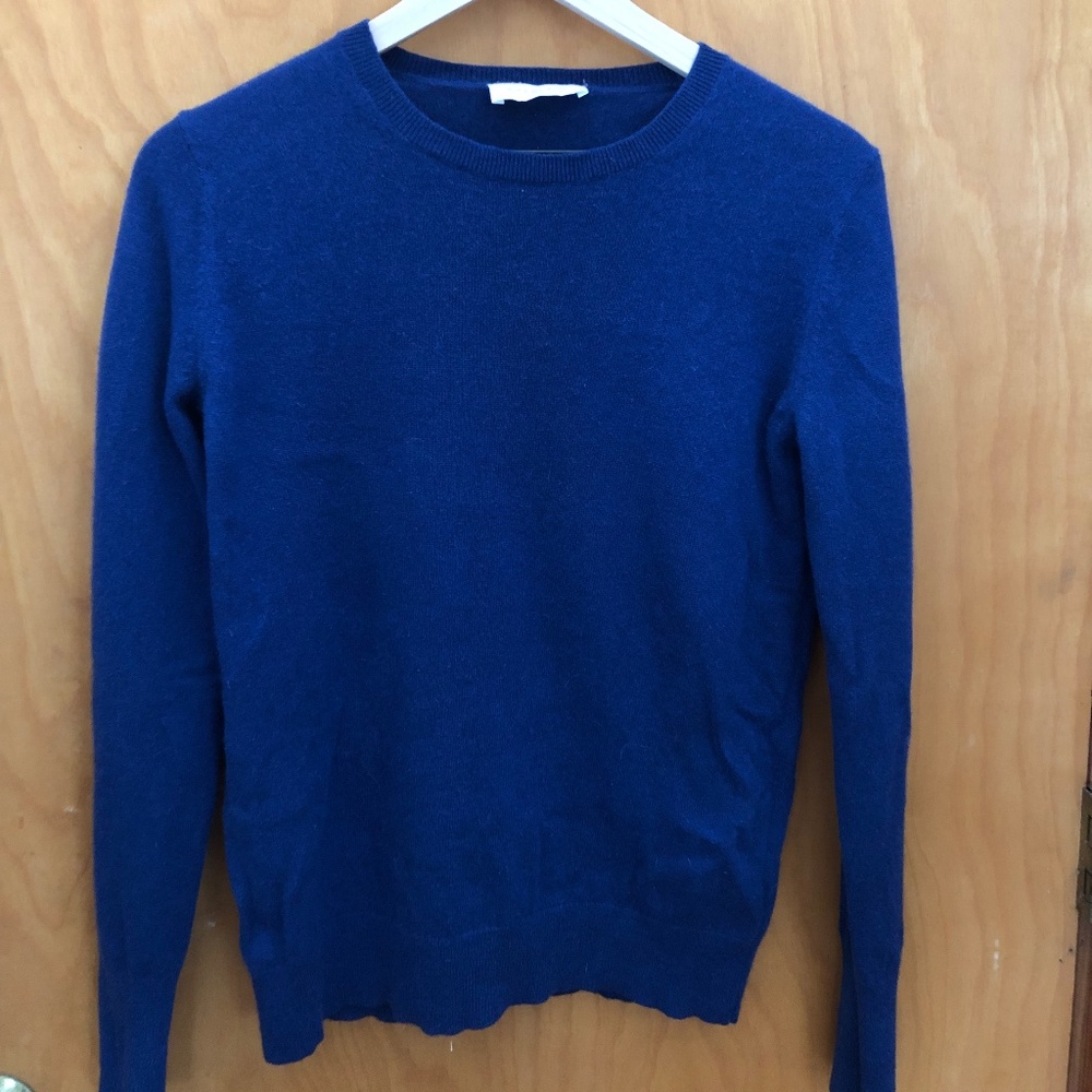 Everlane Cashmere Navy Sweater Size M